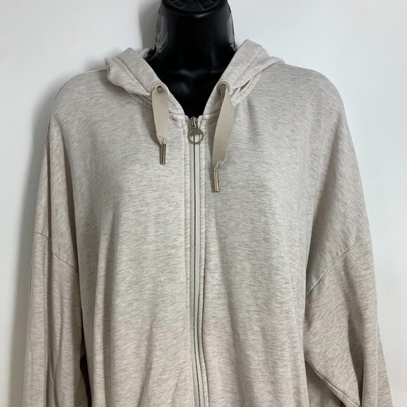 Athleta Women's Balance Stretch Heathered Full Zip Thumbhole‎ Sweatshirt Size XL - Picture 4 of 13